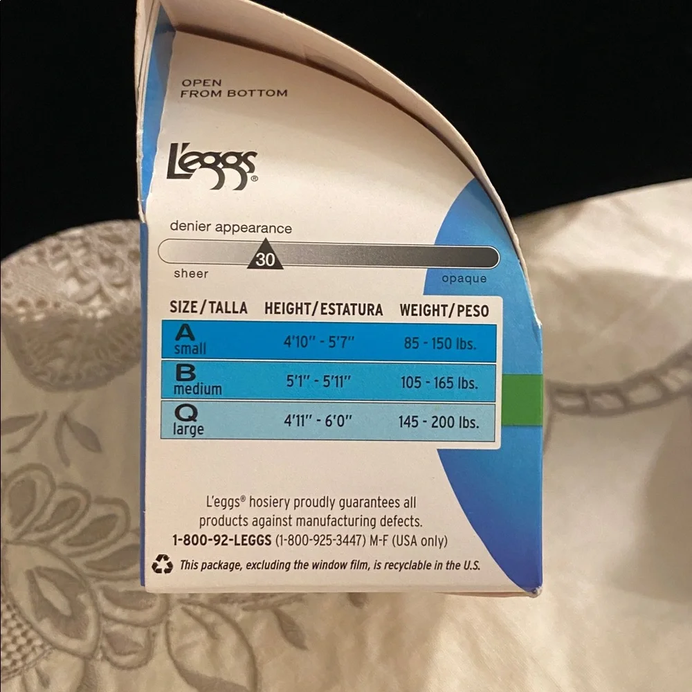 L’eggs Sheer Energy Anti-Cellulite Light Support Panty Hose Size Q Bundle